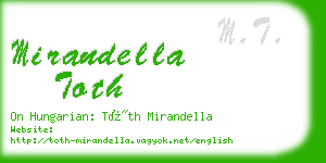 mirandella toth business card